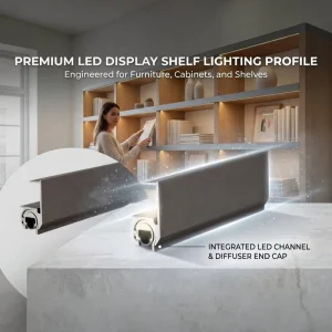 LED Aluminum Profile Channel for Display Cabinet Furniture Lighting Shelf Strip Lamp YB1001-35