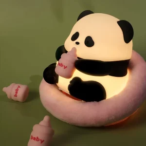 LED Ambient Lamp DIY Shaped Black and White Panda Night Light with Cushion Smart Home Home Decoration