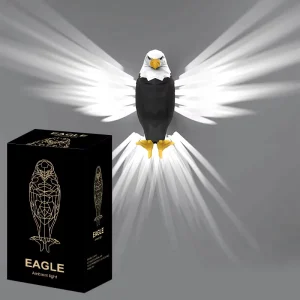 LED Animal Wall Lamp 3D Eagle Owl Animal Projections Remote Control Holiday Modern Bedroom Wall Lamp for Living Room