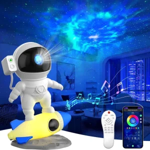 LED Astronaut Nebula Galaxy Starry Sky Projector Lamp USB Remote White Noise