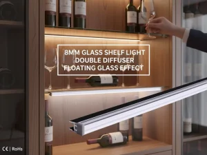 LED Backlit Aluminum Shelf Light for Wine Cabinet Showcase 12V Home Furniture Lighting YB2004-23