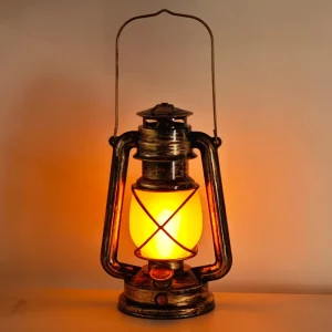 LED Battery Powered Garden Camping Lamp Outdoor Freestanding Rechargeable Eco Friendly Cordless Lantern Flickering Flame