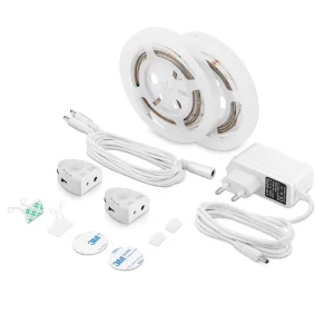 LED Bed Light Fixture with Motion Sensor, Warm White Cabinet Light and Night Light for Bedroom