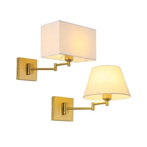 LED Bedside Wall Lamp with Fabric Shade