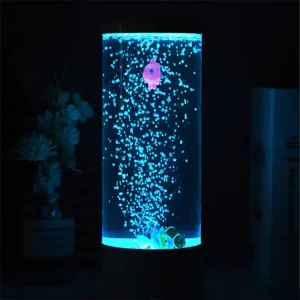LED Bubble Fish Lamp Multicolor Mood Light USB Powered Bedroom Night Light