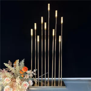 LED Bulb Light Floor Lamp Road Lamp Wedding Stage Aisle LED Lights Gold Candelabra Wedding Centerpieces Table Decoration