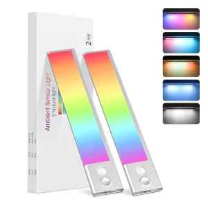 LED Cabinet Light Motion Sensor Wall-Mounted USB Charging Color-Changing Light