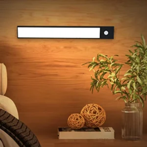 LED Cabinet Light, Wireless USB-Rechargeable Magnetic Motion Sensor Battery-Powered Night Light