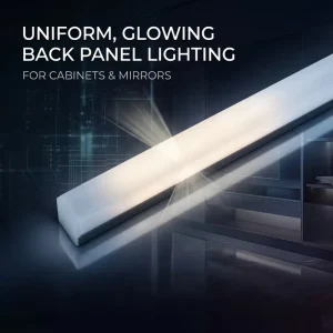 LED Cabinet Linear Light for Bathroom Back Panels Display Shelves and Mirror Cabinets with Plastic Shade YB1038-25