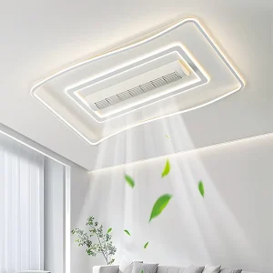 LED Ceiling Light with Bladeless Ceiling Fan Remote Control Dimmable for Home or Hotel OEM
