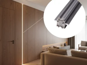 LED Channel Light for Wood Slat Wall Panels 18mm Integrated Linear Lighting Factory YB3001PRO-0