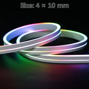 LED Colorful Neon Strip Light 0408 Side emitting 5V RGB Remote controlled Dimmable IP66 Silicone USB 3 Year Warranty Cabinet