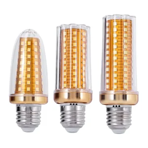 LED Corn Lamp Bulb E14 E27 E12 E26 B22 18W 20W 24W Golden Yellow Pointed Plum Blossom Cone Conical Body CE RoHS
