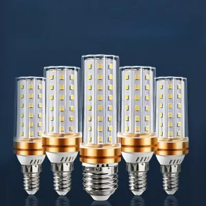 LED Corn Lamp Plum Blossom Bulb Lamp Lighting Light E14 E27 E12 E26 B22 12W 16W 20W 24W Conical AC220V Warm Natural Pure White
