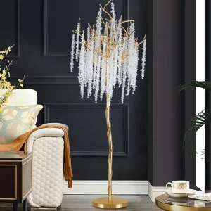 LED Crystal Light Floor Lamp Copper