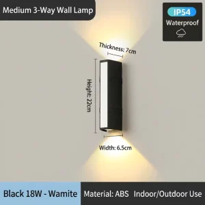 LED Cylinder Wall Lamps Outdoor Aluminum Alloy Warm White Garden Lights Indoor Wall Lights