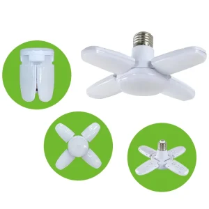 LED Deformable Four-Leaf Lamp 28W AC85-265V E27 Bulb