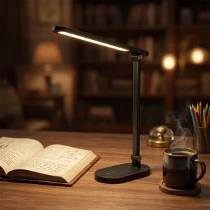 LED Desk Lamp Full Spectrum Eye Protection Reading Light 3-Level Dimming Foldable Table Lamp for Home Office