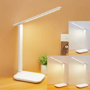 LED Desk Lamp with Touch Control Eye Protection Touch Dimming Charging 180 Degree Flip Folding Stand Design