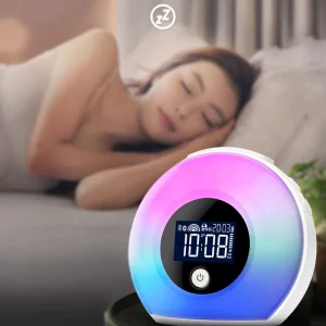 LED Digital Mirror Alarm Clock with Bedside Speaker and Desk Clock