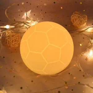 LED Dimmable Soccer Night Light for Kids with Soft Touch Control Silicone Material