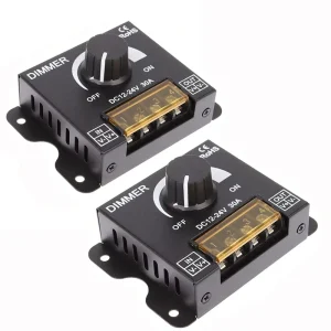LED Dimmer Controller 12V-24V 30A Adjustable Regulator for SMD 2835/5050 LED Light Strips