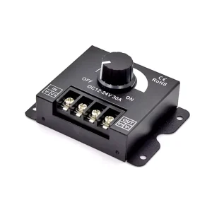 LED Dimmer Knob Brightness Regulator for Soft and Hard Light Strips 12V/24V 30A