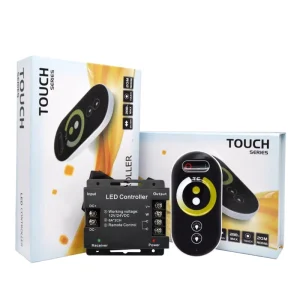 LED Dimmer Rotary 6-Button Dual-Color Touch Controller DC12V/24V 4-Channel 20m Remote for RGB LED Strip Light