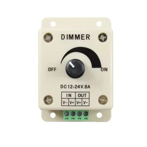 LED Dimmer Switch DC 12V 24V 8A 30A Adjustable Brightness Lamp Bulb Strip Driver Single Color Light Power Supply Controller