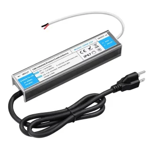 LED Driver D892 100W IP67 Waterproof 85-265V AC 12V DC Converter 8.3A Low Voltage Output 3-Prong Plug 3ft Cable