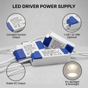 LED Driver Power Supply 1 3W 12 18W for Spotlight Ceiling Light and Downlight with Constant Current Rectifier Transformer