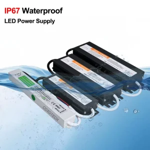 LED Driver Waterproof IP67 12V 24V Constant Voltage 110V 220V Aluminum Shell for Street Light Fountain Light CE ROHS Certified
