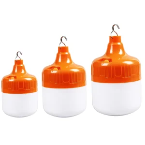 LED Emergency Camping Light Bulb with Rechargeable Battery USB Plug Dimmable E27 Base