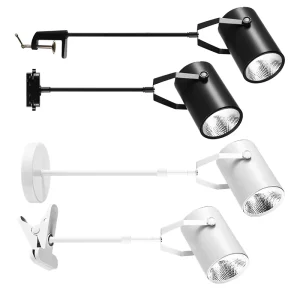 LED Exhibition Light Long Arm Clip Hanging Booth Back Wall Telescopic Spot Light