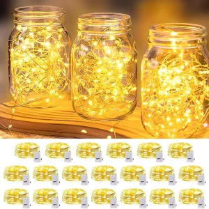 LED Fairy Light Firefly Light Wedding Indoor Outdoor Christmas Garden Mini Glitter Plastic Dimmable Decoration Mason Jar