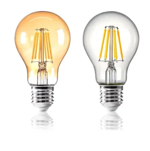 LED Filament Bulb E27 Base Glass Edison Style 2700K Warm White Dimmable CRI80 CE Certified
