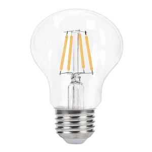 LED Filament Bulb Edison Style E27 Base Aluminum+Glass CRI90 2700K Soft Warm White Dimmable CE RoHS Certified Home Lighting