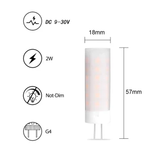LED Flame Effect Light G4 2835 SMD 36 LEDs AC/DC 12V Ceramic Simulation Fire Flicker Corn Bulb Night Light