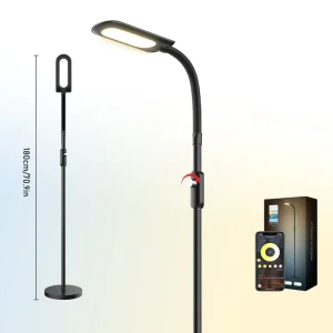 LED Floor Lamp Decoration Smart Home Light Sofa Two Color Floor Lamp for Reading Room Warm Light for Home