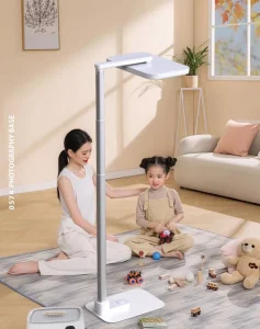LED Floor Lamp with Foot Switch Remote Control 24W Bright Tall Standing Lamp Modern Eye Caring Reading Floor Lamp