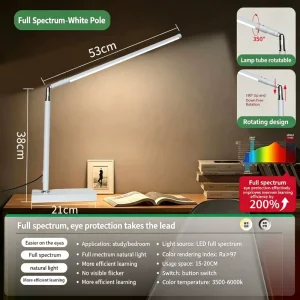 LED Full spectrum Reading Desk Lamp Carbon aluminum Material Night Care Desk Lamp Suitable for Bedroom and Study Lamps