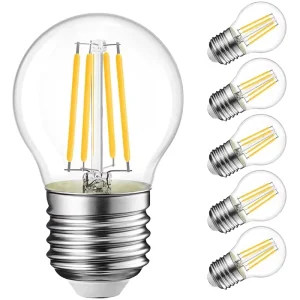 LED G45 Edison Filament Globe Bulb 2W 4W 6W AC220V E27 Base 360 Degree Beam Angle Energy Saving Clear Glass