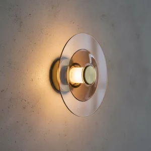 LED Glass Disc UFO Shaped Wall Sconce Lamp Modern Design for Bathroom