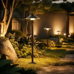 LED Hardwired Outdoor Mushroom Style Spike Garden Light IP55 Waterproof Aluminum for Villa Courtyard Lawn Landscape Decorative