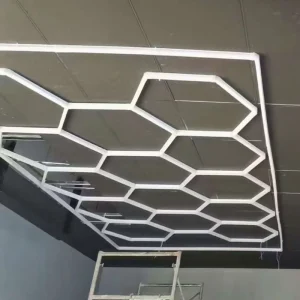 LED Hexagon Garage Light Indoor for Ceiling Customized Dimmable 110V 220V Wall Ceiling for Car Detailing