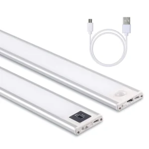 LED Kitchen Under Cabinet Light with Motion Sensor, USB Rechargeable, Dimmable, 3 Colors