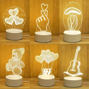 LED Light Creative 3D LED Night Light Table Lamp Children Bedroom Decoration Christmas Gift Decoration Home