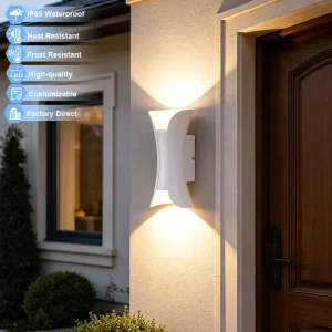 LED Lighting Porch Balcony Garden Lights Wall Mount 12W Up and Down Wall Sconce 110V 120V Aluminum Waterproof Outdoor Wall Lamps