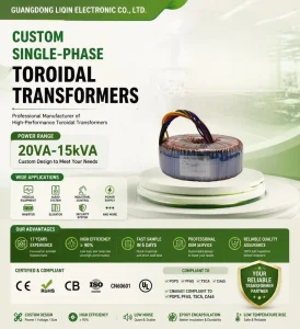 LED Lighting Toroidal Transformer 115V Input 24V AC 20VA Step-Down Landscape Lamp Driver Magnetic Design