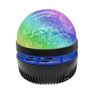LED Magic Ball Lamp Warm Light Colorful Rotating Atmosphere Projector with Water Ripple Starry Sky Effect